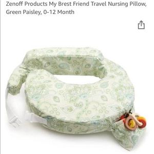Nursing/feeding pillow with paisley print cover